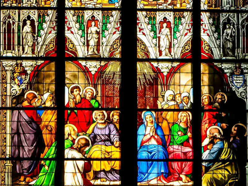 Vitraux de l'Oratorio San Bernardino à Sienne